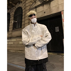 街头垫肩时尚痞帅机车立领皮衣夹克男工装外套PW6708，男装夹克，星座1116A-1（原606A）