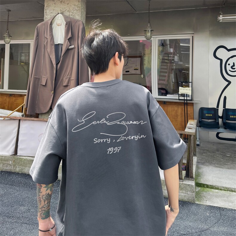 量大优供视频230g重磅纯棉短袖T恤男NT211-特P19控38,男装T恤,电商B367