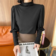 高品质泡泡袖半高领打底衫，其它，Balance Studio