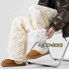 夹棉加绒棉裤男D7026-TP5578冬季北极绒保暖抗寒直筒休闲裤，男装休闲裤，电商A102