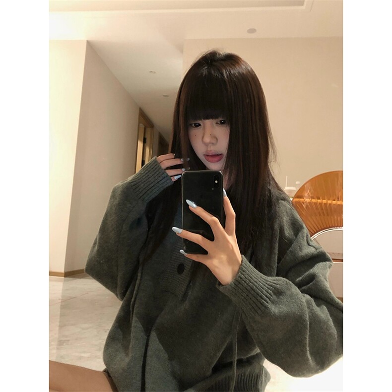 重磅秋冬装北极绒开衫毛衣美式复古休闲慵懒风针织衫加厚连帽外套,男装针织衫/毛衣,电商A486-1