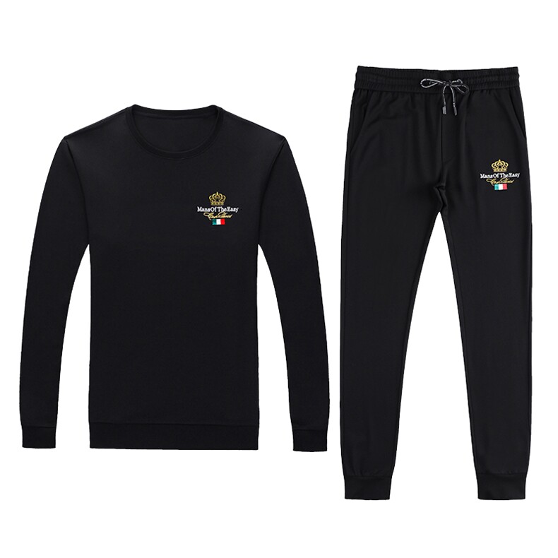卫衣男秋季2023新款长袖圆领商务休闲套装中年男士时尚潮流两件套,男装休闲套装,电商B212（原钱塘6029）