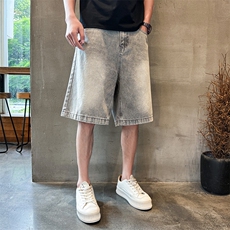夏季痞帅宽松牛仔短裤Z038#-P45，男装牛仔裤，星座905