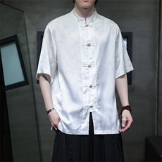 风现货夏季新款休闲短袖宽松大码衬衫A021-CS9898-P65-控88，男装T恤，电商A021