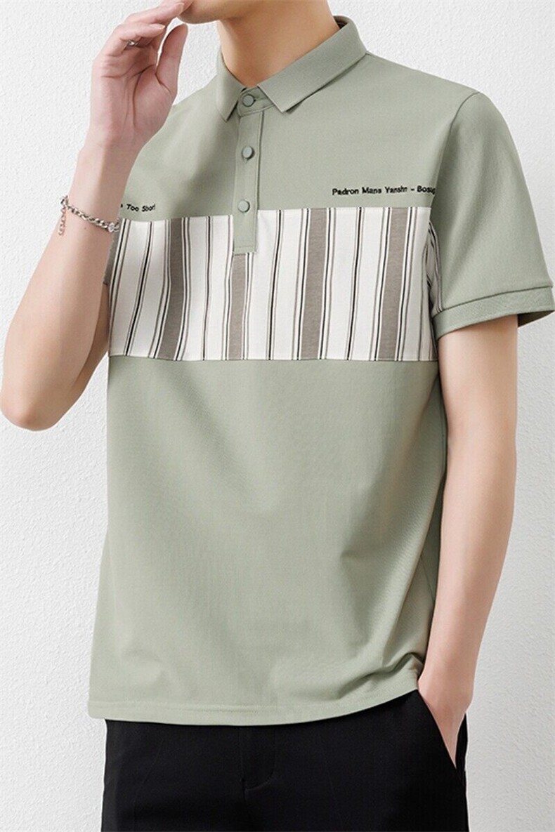 25038-特P35夏季休闲时尚T恤男短袖打底衫休闲翻领短袖polo衫男,男装T恤,电商D310B
