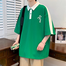 2024夏装新品时尚潮牌短袖T恤拼接牙刷绣半袖男女626-P35控价58，男装T恤，电商A441-1