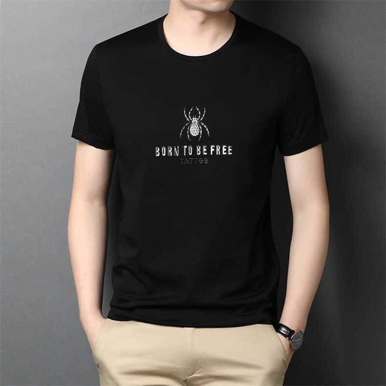 爸爸装t恤短袖中年男士上衣服夏季薄新款老人半袖polo汗衫棉圆领图片