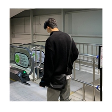 P39网络图YM94重磅针半拉链针织衫黑色灰色蓝色M~3XL，男装针织衫/毛衣，星座506A
