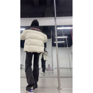 S824-P80美式新款复古拼接撞色加厚街头ins面包服外套图片