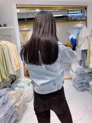 2021年春装新款牛仔短款外套，女装，迷吉meeggle