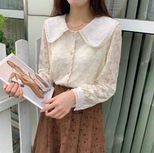 花边打底衫图片