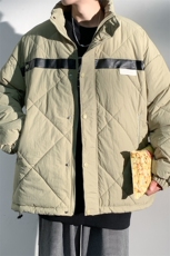 ！2023冬季新款立领菱形格棉服潮流情侣外套MYTC121P7，男装棉衣，电商B220
