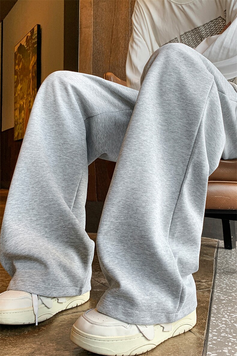 8XL-M特大码秋季新款垂感休闲裤男宽松直筒裤男裤子拖地裤K936P40,男装休闲裤,电商D206-1