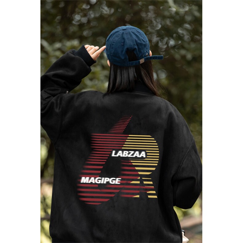 24春秋美式麂皮绒飞行棒球服中性风男女夹克外套JF3278-P80控108,男装夹克,电商B370