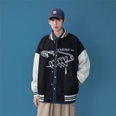 26春季款潮流休闲宽松情侣刺绣夹克外套JK9107/P30，男装夹克，星座202
