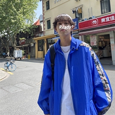 港风冰丝防晒衣薄款克莱因蓝外套户外休闲潮牌防晒服FS7765P38，男装夹克，星座227-7