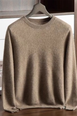 秋冬款商务男士圆领baby小山羊绒衫秋冬款休闲百搭针织打底毛衣男，男装羊绒开衫，德尔信羊绒