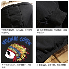 MY16196-P100加厚加绒连帽棉衣男大码棉服男面包服男砖墙挂拍，男装棉衣，电商A040A