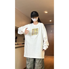 自家图现货纯棉情侣宽松圆领刺绣风卫衣T恤男女WY18-特P35控58，男装T恤，星座205-5