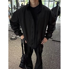 长袖宽松型黑色美式教练飞行夹克男款高级感省插袋JKF62，男装夹克，星座1116A（原606A-3）