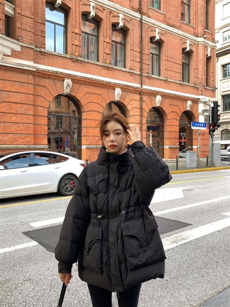 [现货]糖果色抽绳羽绒服，女装羽绒服，名依人