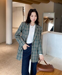 香丽迪秋装新款格子西装图片