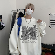 特P25控48秋冬新款男士圆领卫衣宽松休闲日常百搭上衣WQ2430，男装卫衣，电商B370