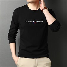 G5510男士长袖T恤2022秋季新款简约商务休闲修身体恤P38，男装T恤，电商B360