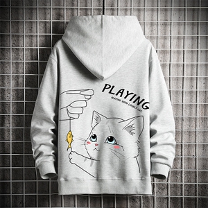 KS21129-P38 连帽开衫卫衣男运动外套大码班服 网格挂拍图片