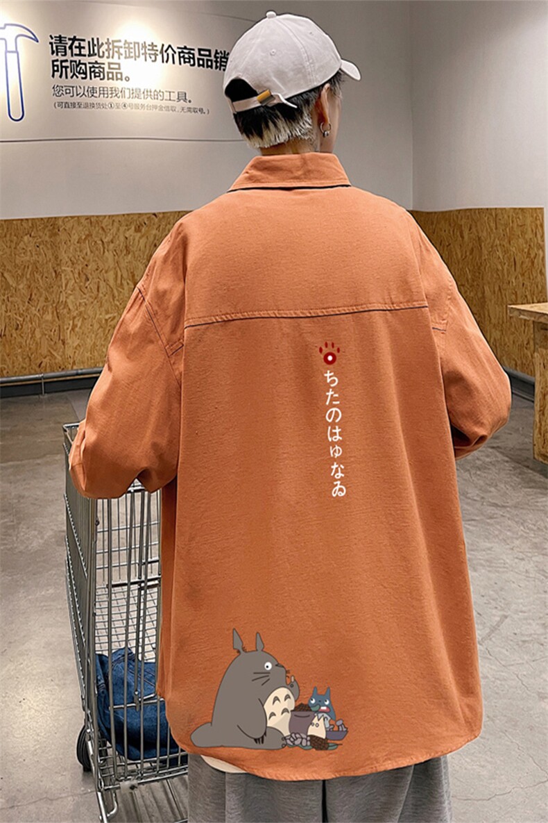 春季长袖衬衫男宽松港风衬衣男外套男CSCS269-P35,男装衬衫,电商B371