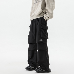 8XL-M刺绣冲锋裤男款大码春秋户外机能登山裤直筒阔腿裤KZ020P50图片