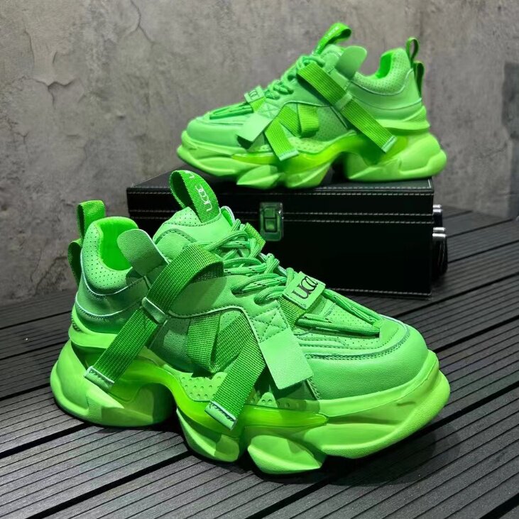 厚底增高秋季新款时尚男鞋潮透气老爹鞋男,男鞋休闲鞋,星座1407-6