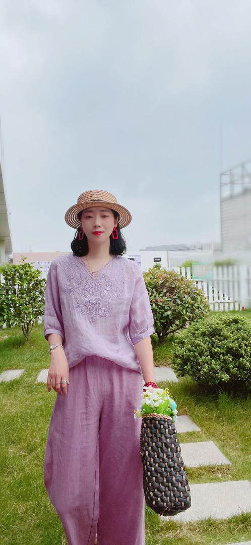 纯苎连衣裙小衫裤子裙子衬衣 时尚风 风淑女风休闲风，女装连衣裙，川哲