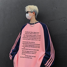 抖音得物供货提供视频秋冬重磅美式宽松织带圆领卫衣0707，男装卫衣，电商A486