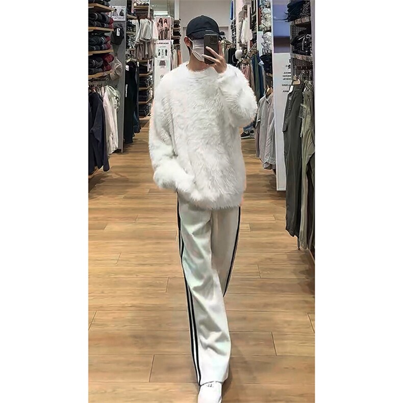 文艺风韩版个性毛绒质感毛衣潮搭复古新潮休闲上衣HY609TP60,男装针织衫/毛衣,电商A102B