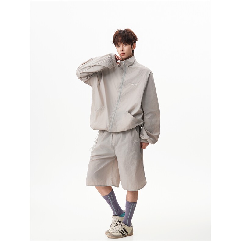 8XL-M特大码冰丝防晒服短裤套装男户外防晒衣运动外套潮TZ102P65,男装牛仔裤,电商D206-1