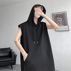 M-8XL特大码冰丝速干连帽背心男篮球运动无袖健身服坎肩TDX315P35，男装背心/马甲，电商D206-1