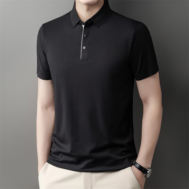 DN25301春夏男士新款短袖T恤青年修身翻领体恤休闲打底衫,男装T恤,电商B360