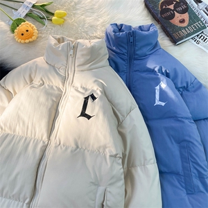 A334-MY02-88简约字母C字印花休闲棉服外套韩版潮流立领棉袄子