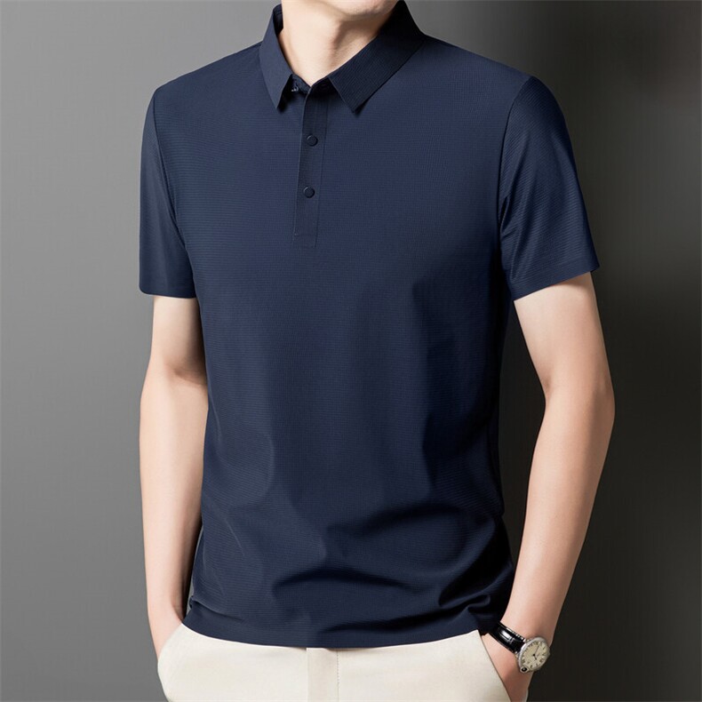 2025夏凉感冰丝翻领短袖polo衫男休闲百搭半袖上衣PL12357-P35,男装Polo衫,星座610（原A335）
