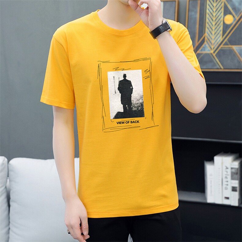 夏季新款男士100%棉印花圆领休闲短袖T恤XZ313B-2T1132,男装T恤,星座313B-2