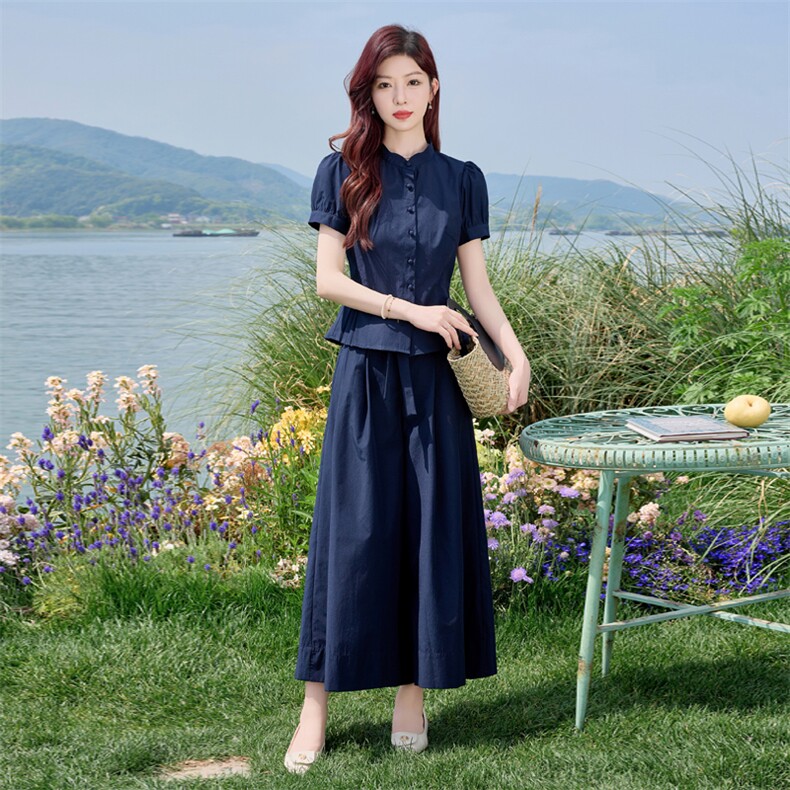 巨好看大方得体裙裤套装女2026夏季新款时尚减龄遮肉贵夫人两件套,女装套装/套裙,水衣源
