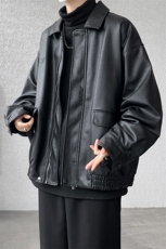 8XL-M皮衣外套男港风复古美式加绒加厚皮夹克机车PY858P95控128，男装夹克，电商D206-1