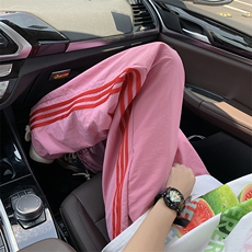 高品质夏款男复合褶皱条纹拼接抽绳束脚长裤h064P38，男装休闲裤，星座1013-1
