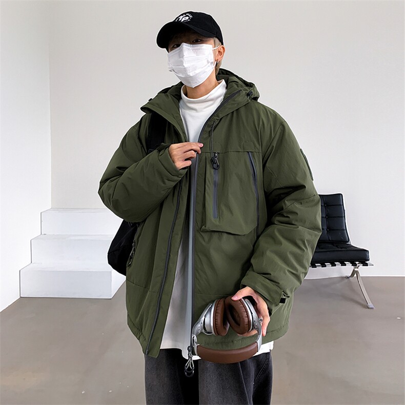新款棉服羽绒棉保暖连帽加厚冬装情侣装韩版宽松棉袄MY8855-P105,男装棉衣,电商A128