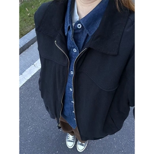 秋季大货拼色衬衫领纯棉宽松夹克男上衣外套DSA157B-J182-P75图片