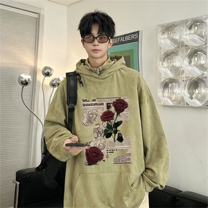 电商DSA028-LPMT23W08 P50 新款潮流鹿皮绒连帽卫衣男限78图片