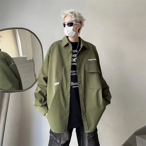 男士衬衫夹克春季质青少年初秋工装开衫外套休闲薄款秋装 CK645图片