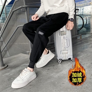 社会精神小伙2022加绒卫裤运动束脚男裤DS-B249-KK92-P58-加绒P68
