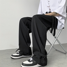 直播冰丝裤男夏季宽松直筒拖地裤垂感西装裤A422P55，男装西服套装，电商A309